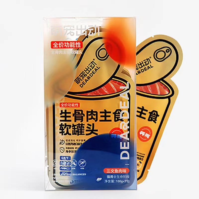 KFX-1306045 Natural Soft-Canned Salmon & Chicken Wet Food for Dogs and Cats, Nourishing Formula for Oral Care and Healthy Fur