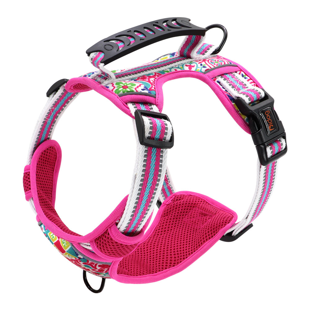 KFX-1309757 Adjustable Dog Leash Chest Harness for Small, Medium, and Large Dogs - Available in Multiple Colors