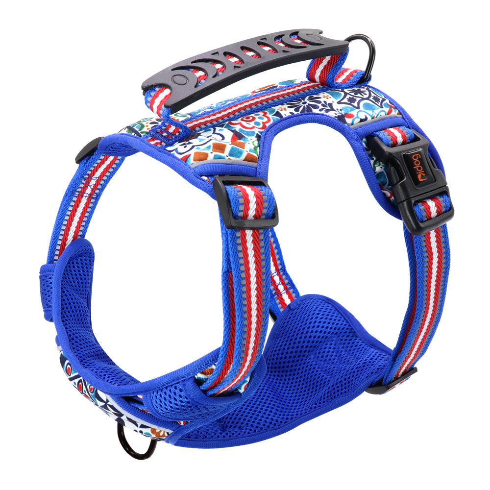 KFX-1309757 Adjustable Dog Leash Chest Harness for Small, Medium, and Large Dogs - Available in Multiple Colors