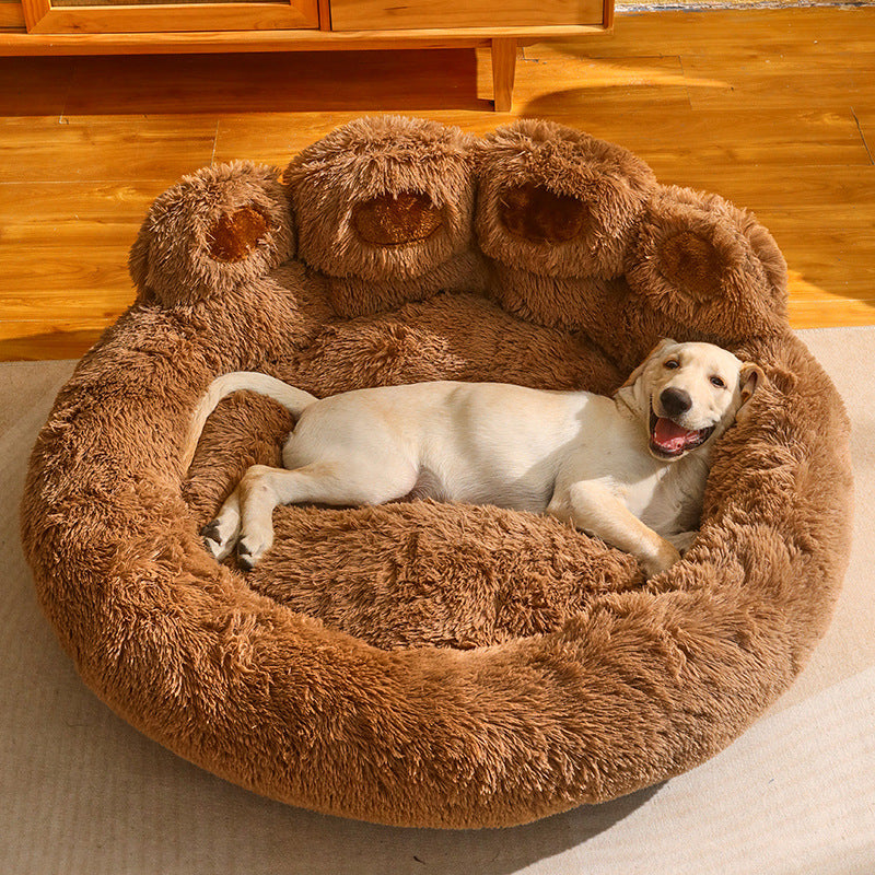 KFX-1310013 Fleece-Lined Dog Bed - Warm Sofa Mattress for Corgis, Golden Retrievers, and Medium to Large Breeds