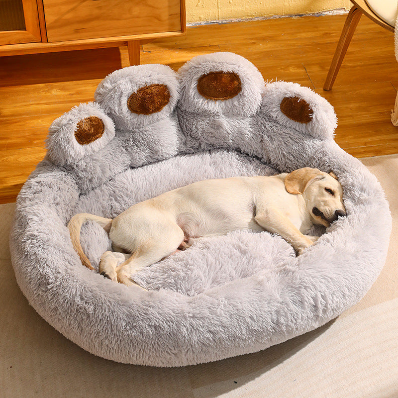 KFX-1310013 Fleece-Lined Dog Bed - Warm Sofa Mattress for Corgis, Golden Retrievers, and Medium to Large Breeds