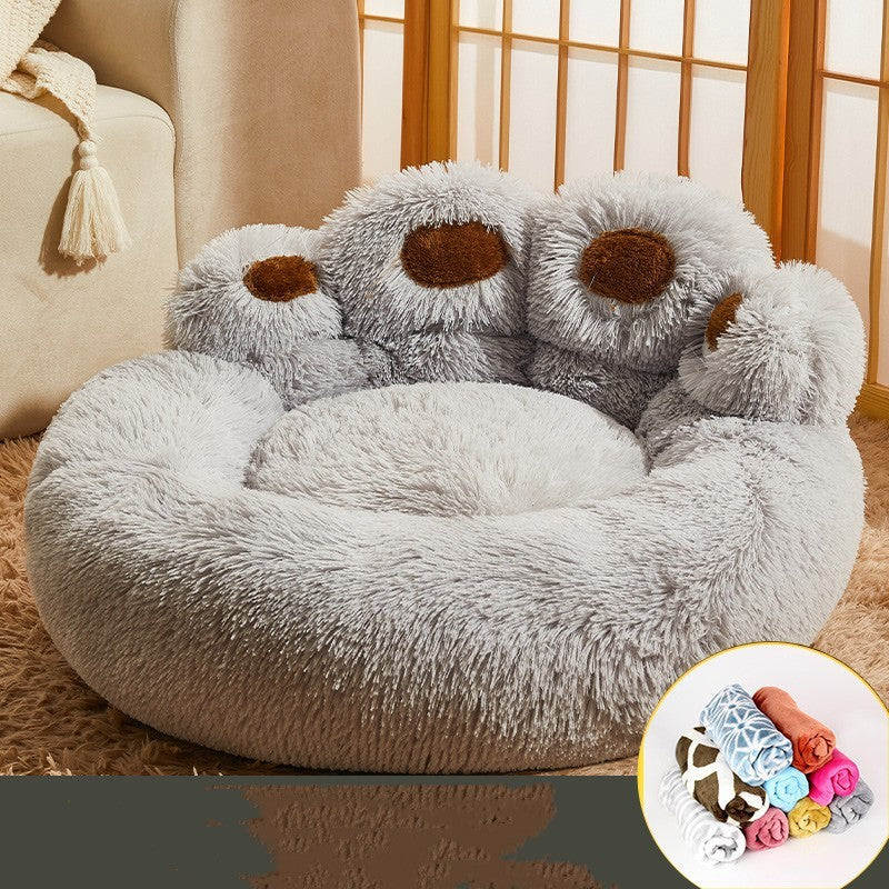 KFX-1310013 Fleece-Lined Dog Bed - Warm Sofa Mattress for Corgis, Golden Retrievers, and Medium to Large Breeds