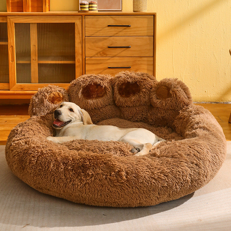 KFX-1310013 Fleece-Lined Dog Bed - Warm Sofa Mattress for Corgis, Golden Retrievers, and Medium to Large Breeds