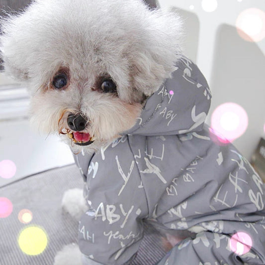 KFX-1310397 Cotton Reflective Colorful Jacket for Pets - Autumn and Winter Four-Legged Clothing