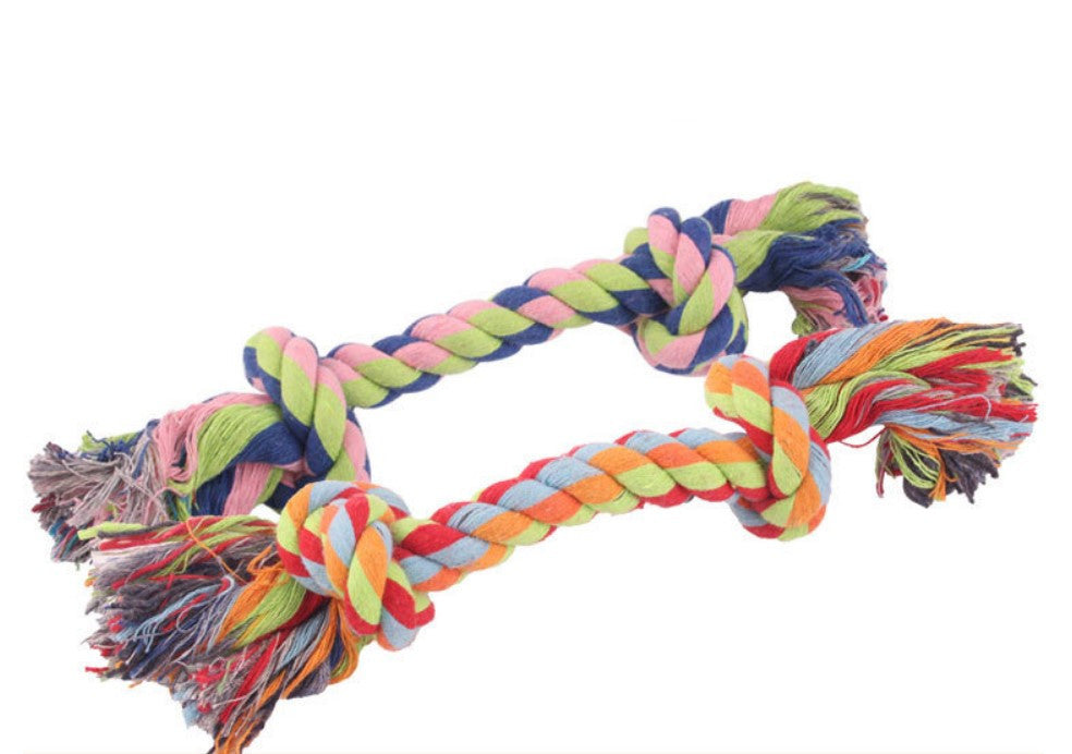 KFX-1310781 Durable Cotton Rope Dog Toy for Teeth Cleaning and Playtime