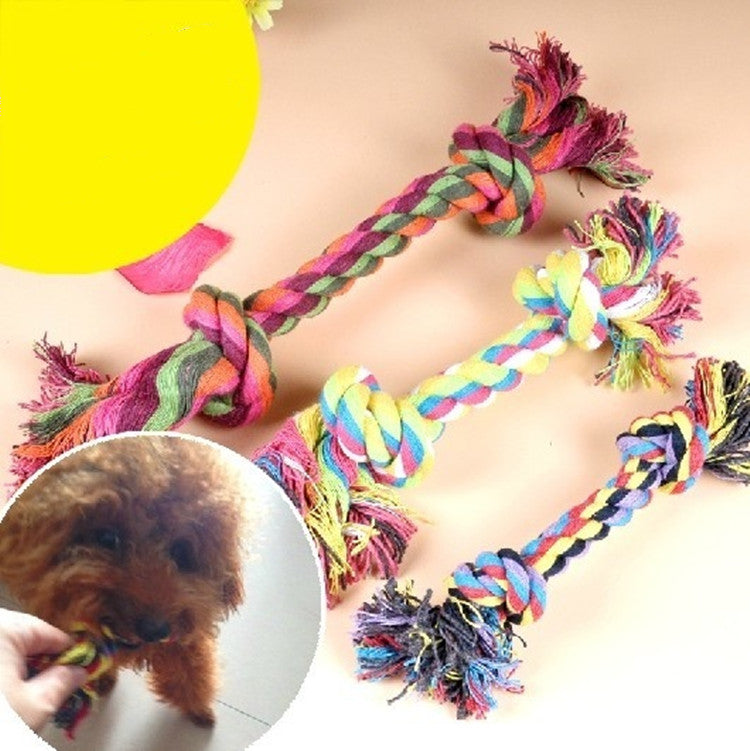 KFX-1310781 Durable Cotton Rope Dog Toy for Teeth Cleaning and Playtime