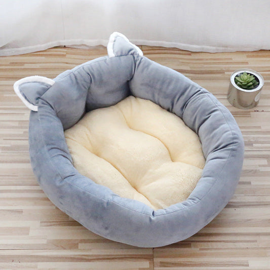 KFX-1315773 Thickened High Backrest Pet Bed Pad in Multiple Color Options and Sizes