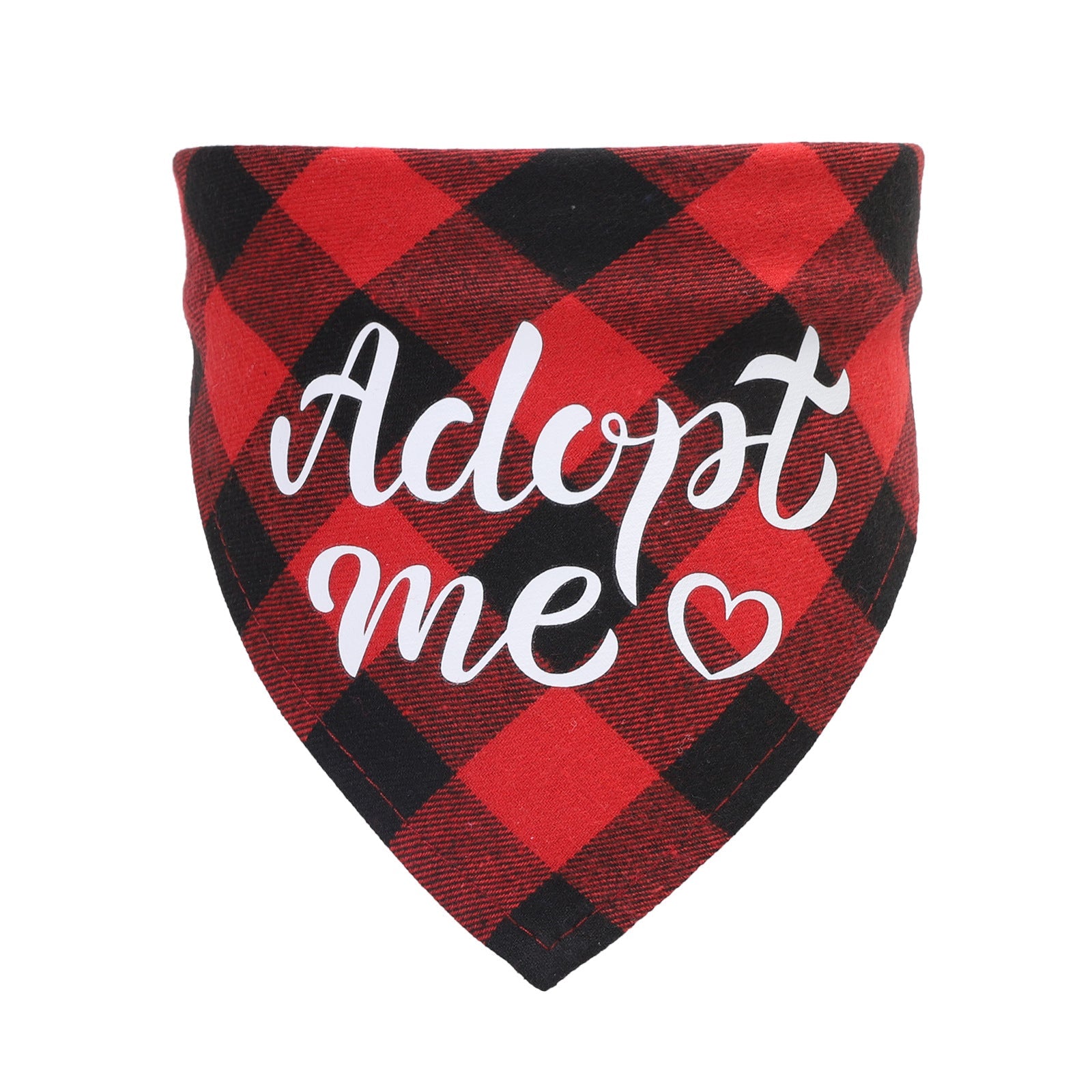 KFX-1319101 Triangle Scarf for Dogs and Cats - Cotton Plaid, Adjustable Neck Size 20-42cm, Suitable for All Seasons
