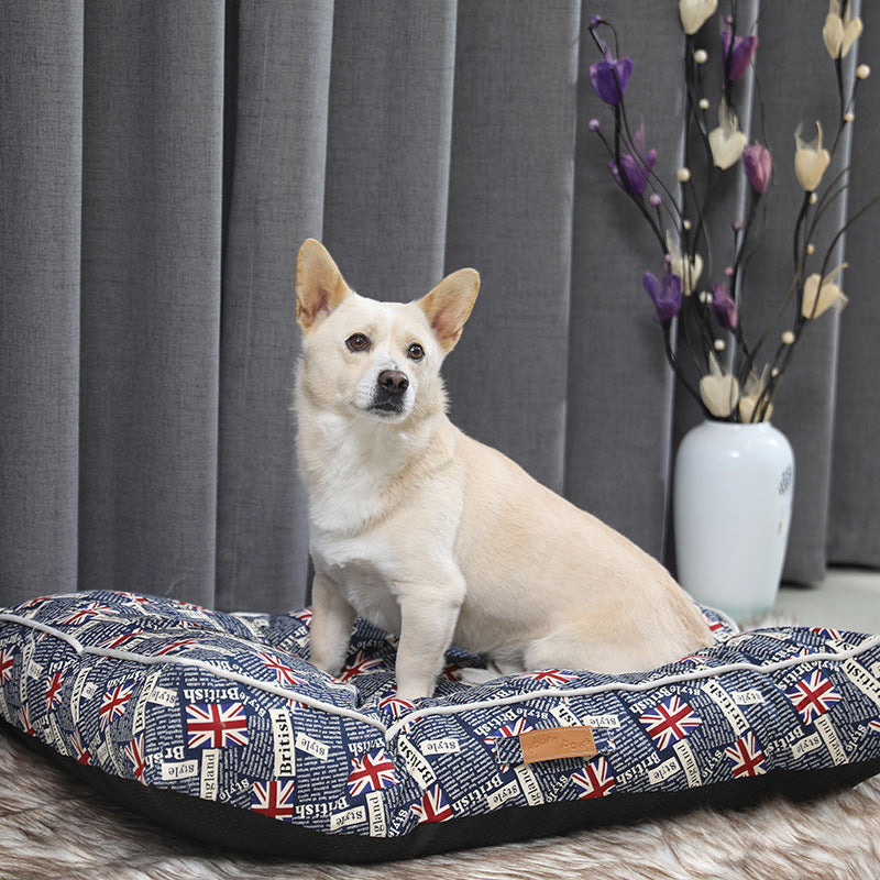 KFX-1321533 Soft Plush Four Seasons Pet Pad for Cats and Dogs - Blue