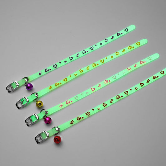 KFX-1323453 Luminous Silicone Cat Collar with Various Cartoon Designs for Stylish Pets