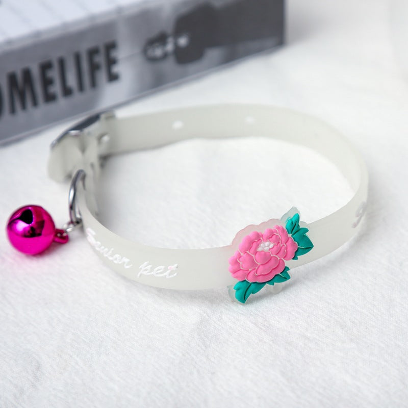KFX-1323453 Luminous Silicone Cat Collar with Various Cartoon Designs for Stylish Pets