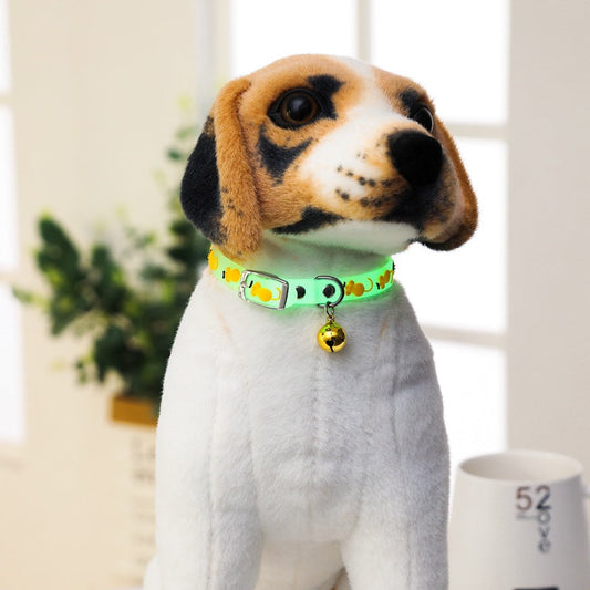 KFX-1323453 Luminous Silicone Cat Collar with Various Cartoon Designs for Stylish Pets