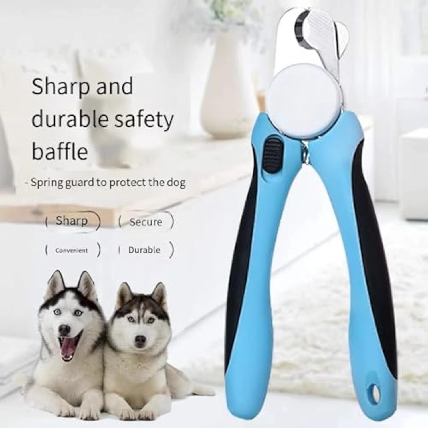 KFX-1324733 Heavy-Duty Dog Nail Clippers with Safety Guard for Large Dogs and All Breeds