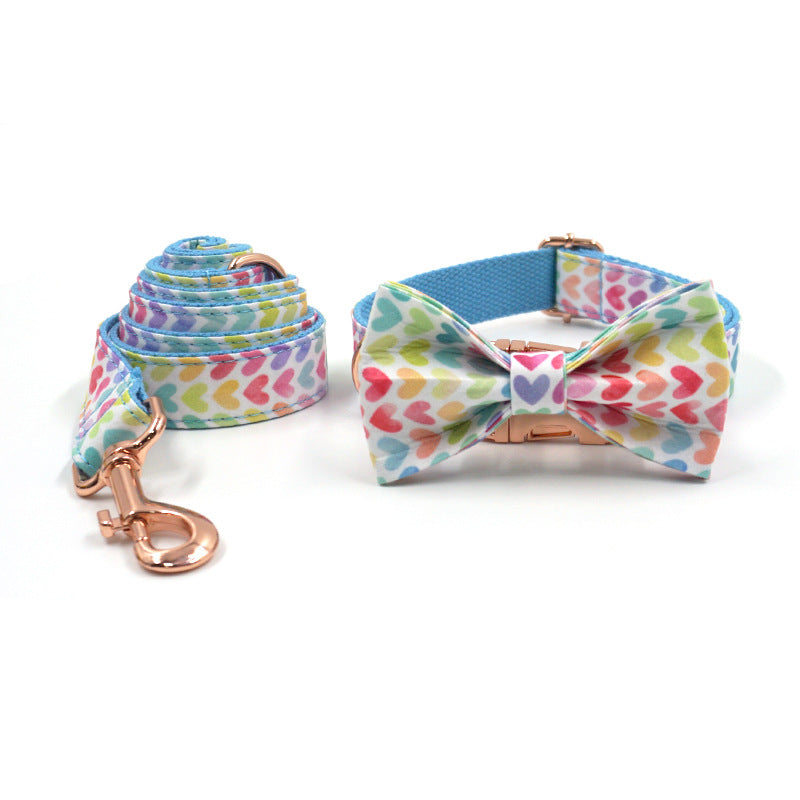 KFX-1326525 Pet Safety Set: Collar, Leash, Bow, Harness, and Trash Bags for Small to Extra Large Dogs
