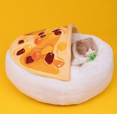 KFX-1327293 Cozy Curry Rice Cat Quilt for Sleeping, Removable & Washable Option Available