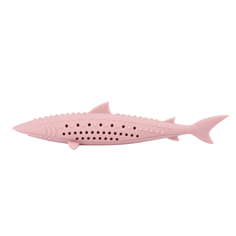 KFX-1328061 Soft Silicone Cat Chewing Fish Toy with Catnip for Teeth Cleaning and Playtime