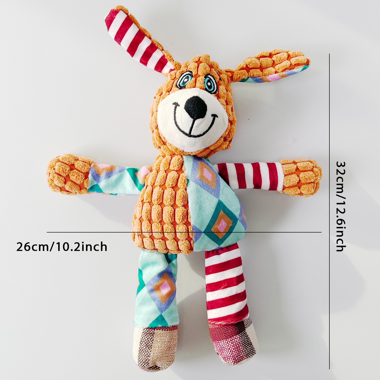 KFX-1330493 Plush Squeaky Dog Toy for Small and Large Dogs - Bite Resistant Chew Toy with Sound