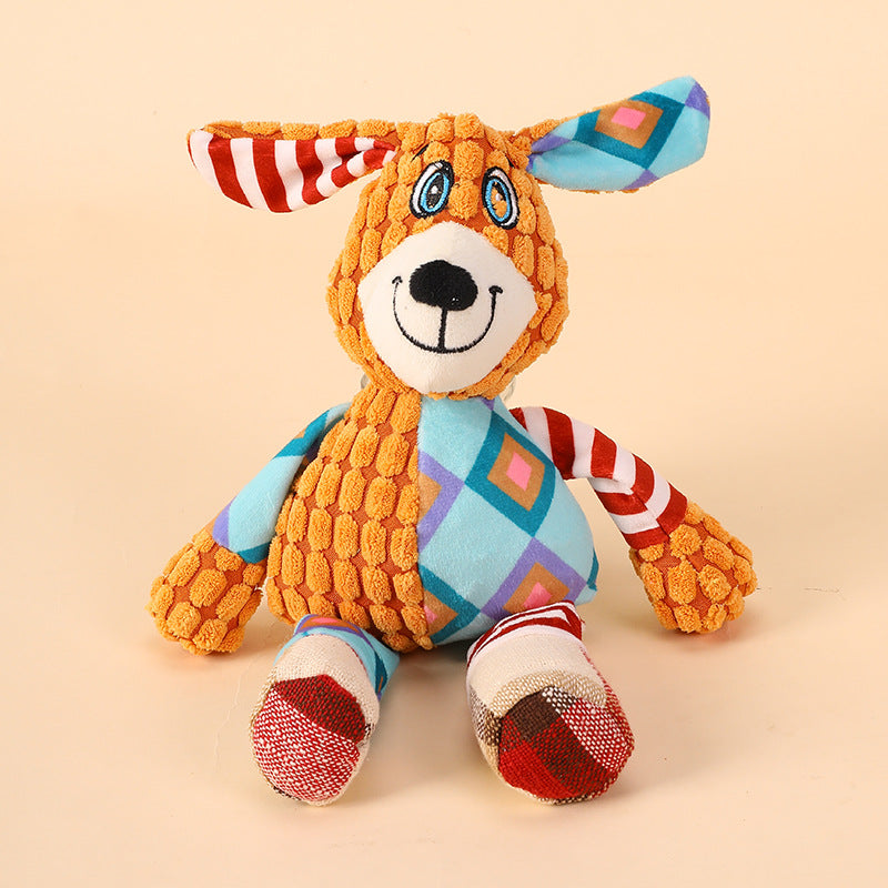 KFX-1330493 Plush Squeaky Dog Toy for Small and Large Dogs - Bite Resistant Chew Toy with Sound