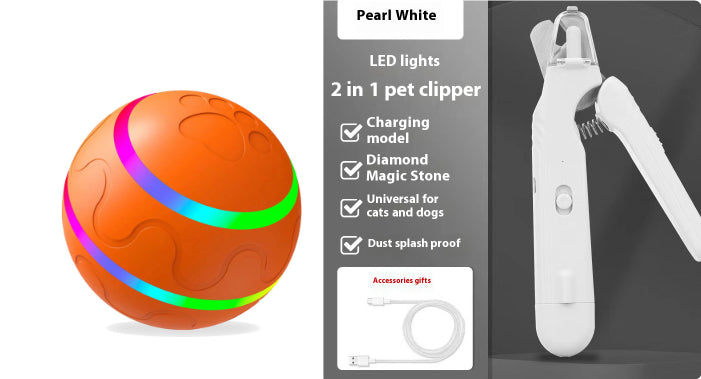 KFX-1331005 2-in-1 Pet Nail Clipper and Grinder with LED Light for Dogs and Cats - Safe Nail Trimming Tool
