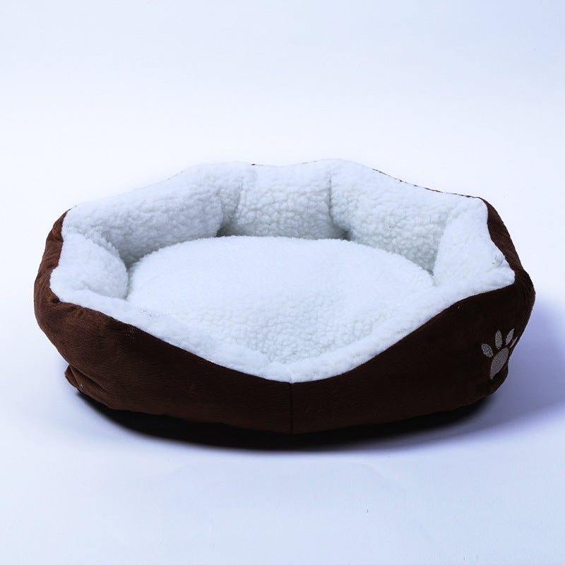 KFX-1331261 Cozy Cashmere Dog Kennel with Soft Sides, 50cm x 40cm, Portable Pet Bed