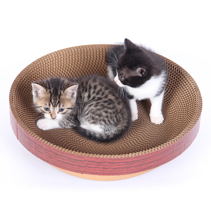 KFX-1333181 Crimson Cat Scratchpad - 35x35x9.5 cm for Feline Fun and Play