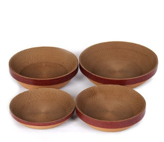 KFX-1333181 Crimson Cat Scratchpad - 35x35x9.5 cm for Feline Fun and Play