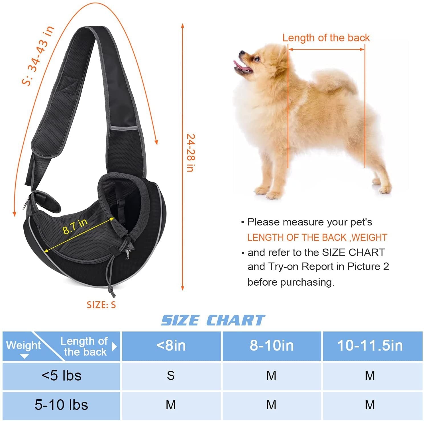 KFX-1335229 Portable Crossbody Bag for Pets - Breathable, Durable, and Safe for Dogs and Cats