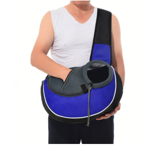 KFX-1335229 Portable Crossbody Bag for Pets - Breathable, Durable, and Safe for Dogs and Cats