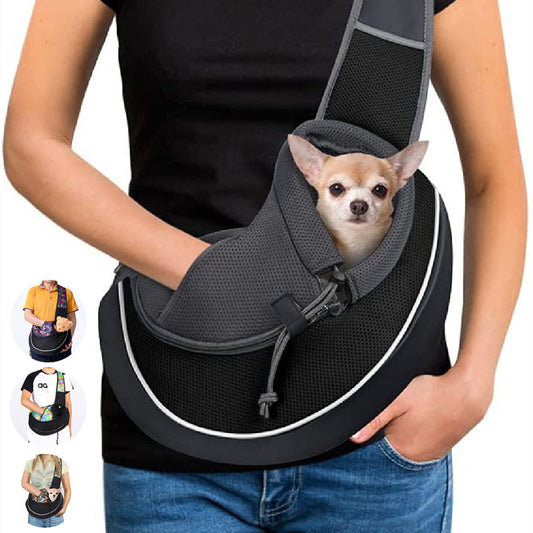KFX-1335229 Portable Crossbody Bag for Pets - Breathable, Durable, and Safe for Dogs and Cats