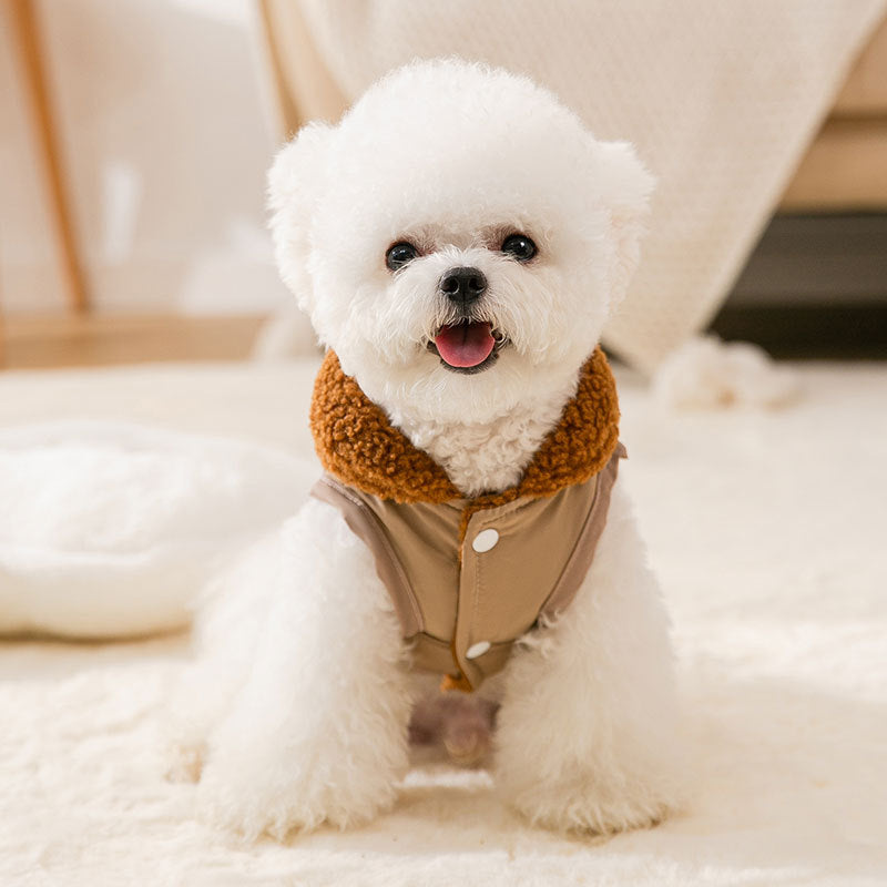 KFX-1337149 Korean Style Coffee Sweater for Small Dogs and Cats - Cozy Autumn & Winter Wear