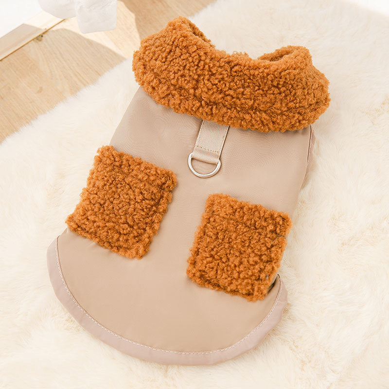 KFX-1337149 Korean Style Coffee Sweater for Small Dogs and Cats - Cozy Autumn & Winter Wear