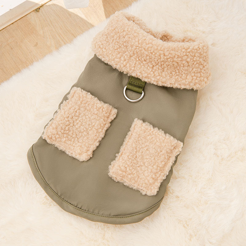 KFX-1337149 Korean Style Coffee Sweater for Small Dogs and Cats - Cozy Autumn & Winter Wear