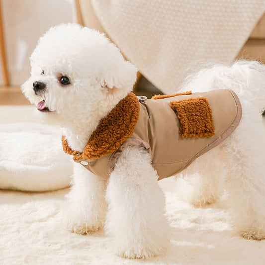 KFX-1337149 Korean Style Coffee Sweater for Small Dogs and Cats - Cozy Autumn & Winter Wear
