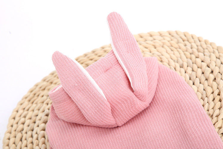 KFX-1338045 Bichon Teddy Rabbit Ear Stretch Knit Sweatshirt for Dogs