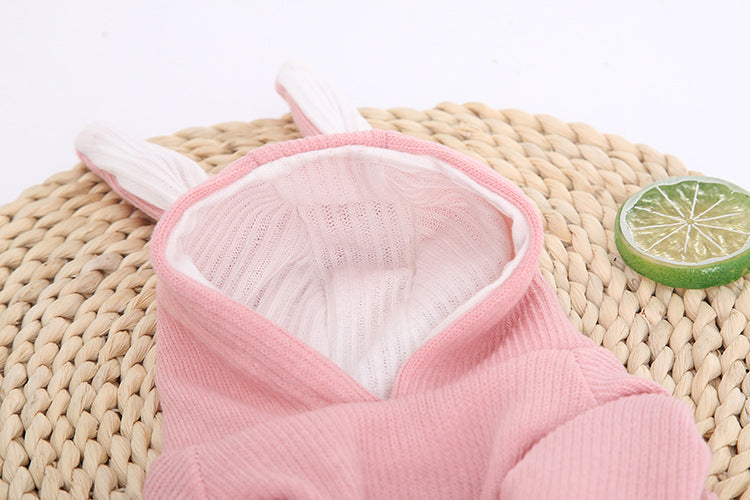KFX-1338045 Bichon Teddy Rabbit Ear Stretch Knit Sweatshirt for Dogs