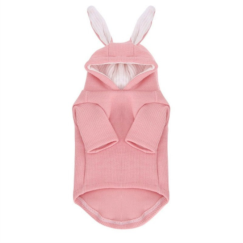 KFX-1338045 Bichon Teddy Rabbit Ear Stretch Knit Sweatshirt for Dogs