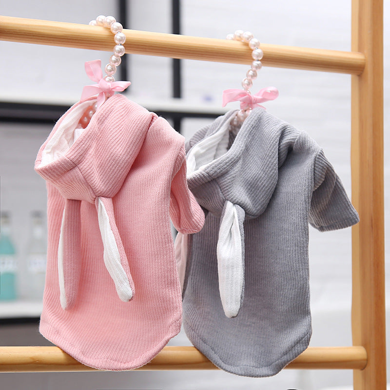 KFX-1338045 Bichon Teddy Rabbit Ear Stretch Knit Sweatshirt for Dogs