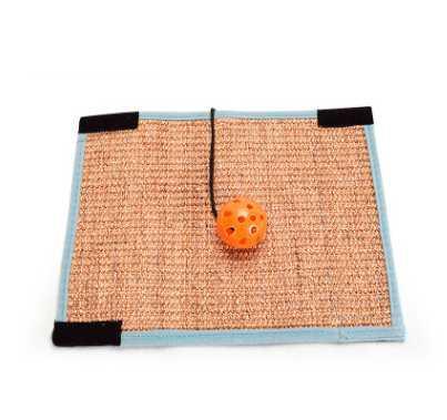 KFX-1338941 Sisal Cat Scratching Post with Loop Carpet Foot Pads for Furniture Protection