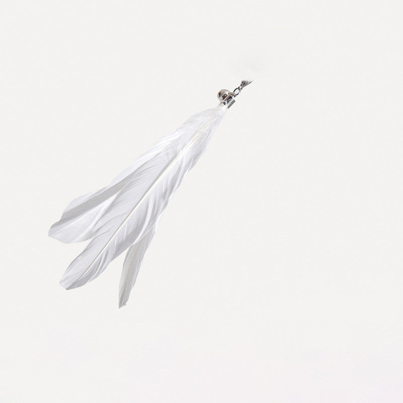KFX-1339581 Telescopic Steel Wire Cat Toy with Beech Handle and Bell, Durable Funny Cat Stick