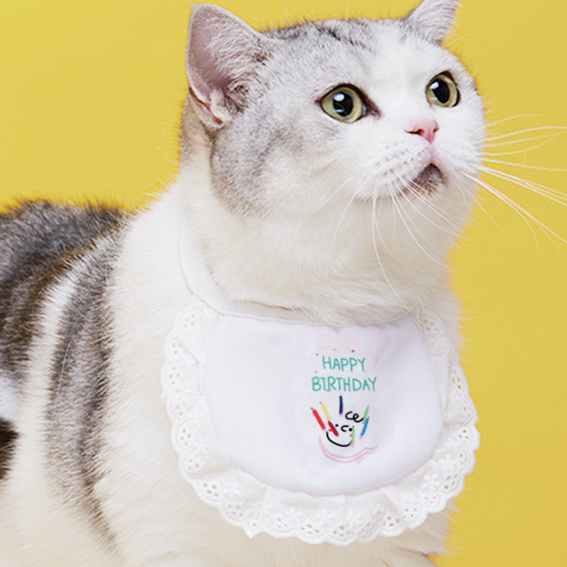 KFX-1340733 Cute Cartoon Cat Bibs in Various Colors and Patterns for Pets