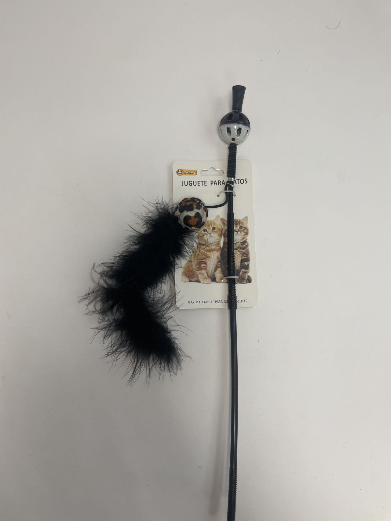 KFX-1343549 Interactive Chicken Feather Cat Teaser with Small Ball