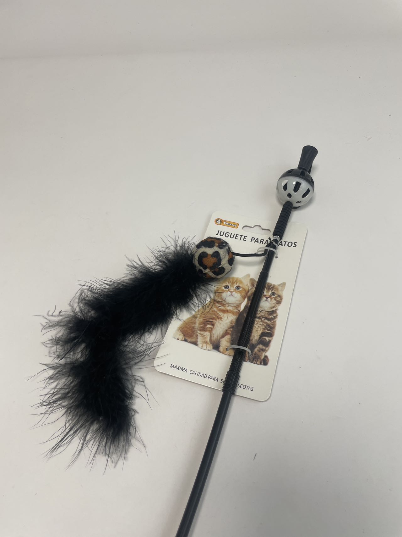 KFX-1343549 Interactive Chicken Feather Cat Teaser with Small Ball