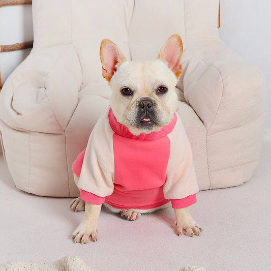KFX-1343805 Cozy Cotton Pet Hoodie for Dogs in Pink – Casual Style Bichon Pug Apparel