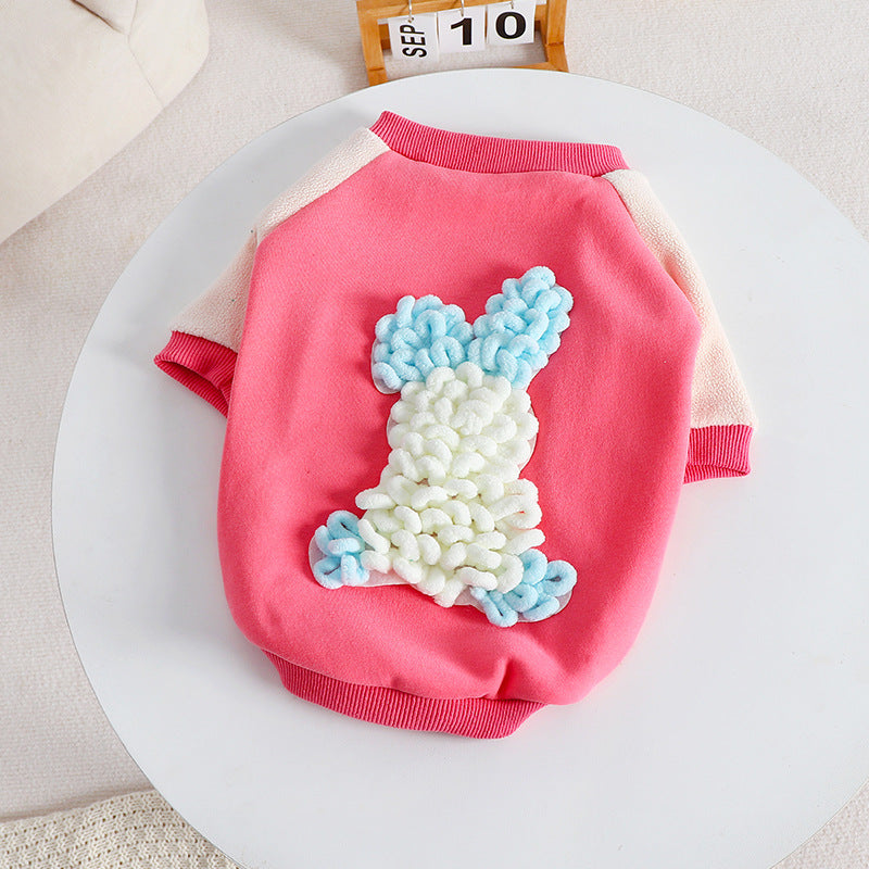 KFX-1343805 Cozy Cotton Pet Hoodie for Dogs in Pink – Casual Style Bichon Pug Apparel