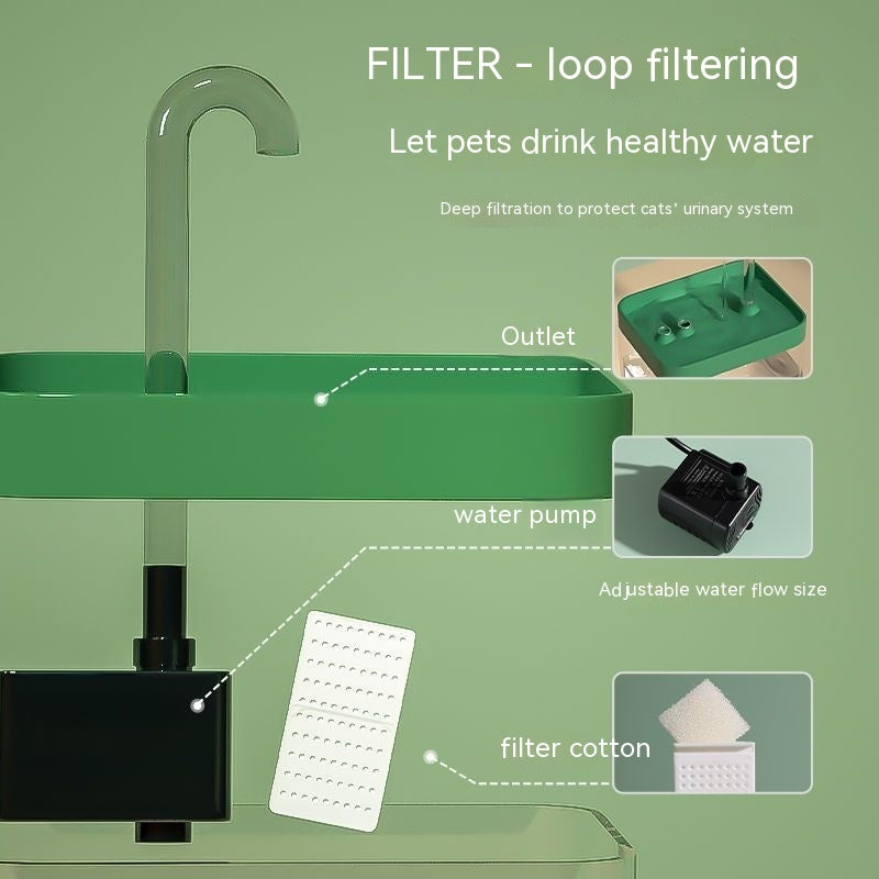 KFX-1344573 Pet Water Fountain with Mute Circulation and Leak-Proof Design for Fresh Drinking Water