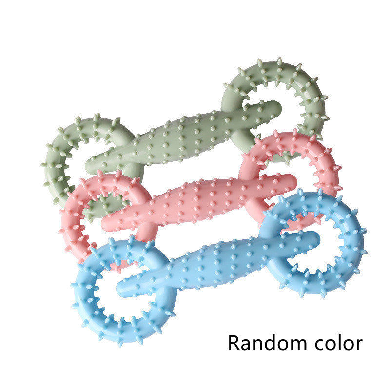 KFX-1347133 Durable TPR Chew Toy for Dogs - Molar Stick in Blue, Pink, and Green