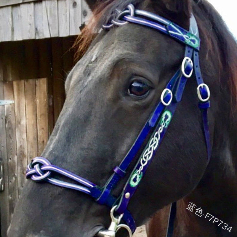 KFX-1348285 Durable PU Leather Horse Reins for Equestrian Activities - Black