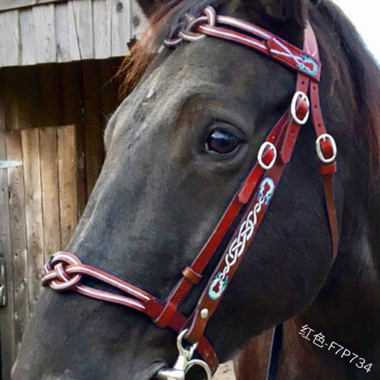 KFX-1348285 Durable PU Leather Horse Reins for Equestrian Activities - Black