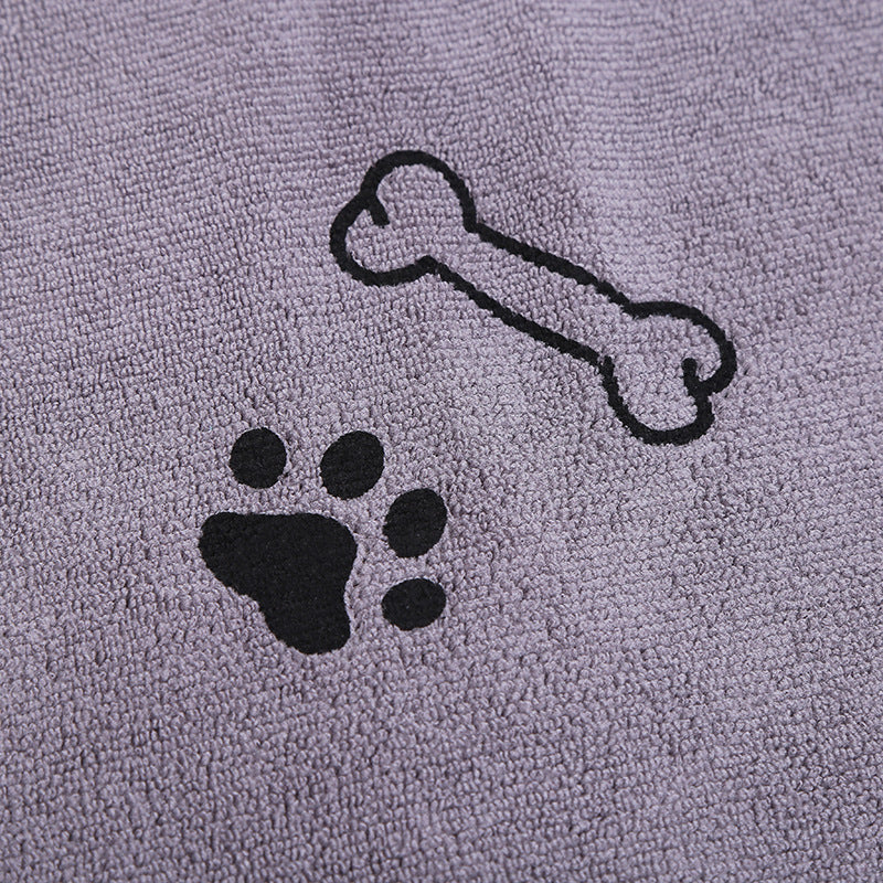 KFX-1350077 Absorbent Fiber Towel for Dogs and Cats - 60x100cm in Blue, Pink, Gray