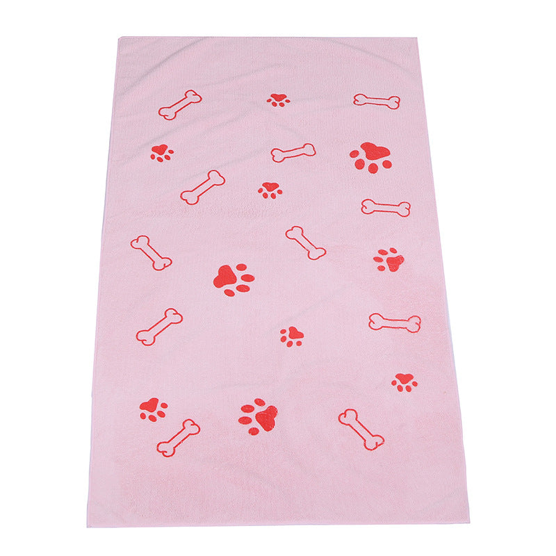 KFX-1350077 Absorbent Fiber Towel for Dogs and Cats - 60x100cm in Blue, Pink, Gray